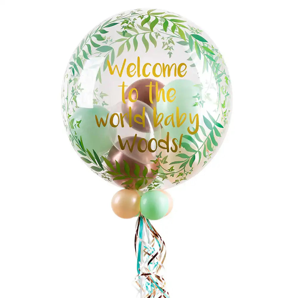 Personalised Bubble Balloon in a Box - Rose Garden Personalised Balloons