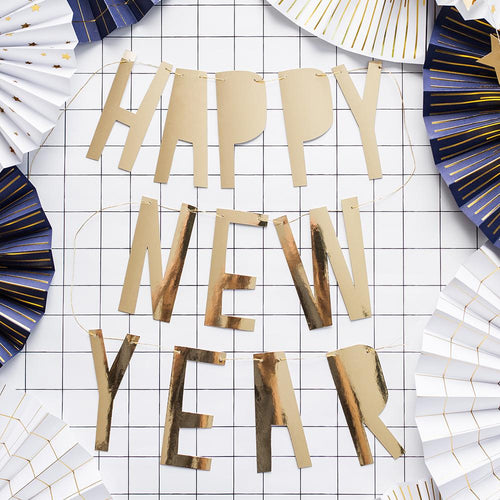 Happy New Year Banner - Gold