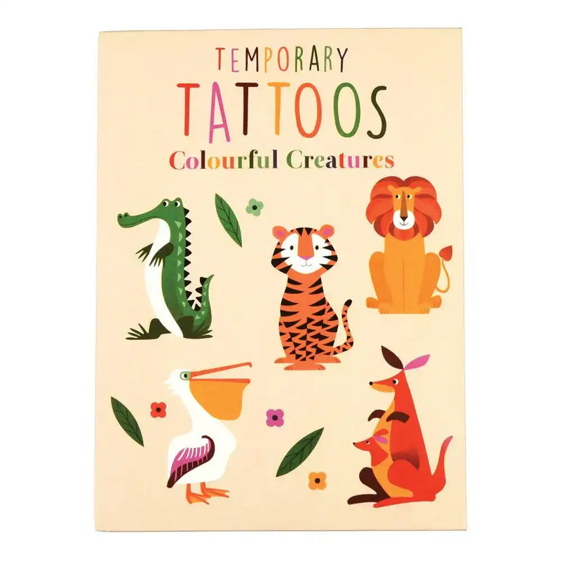 Colourful Creatures Temporary Tattoos Kids Party