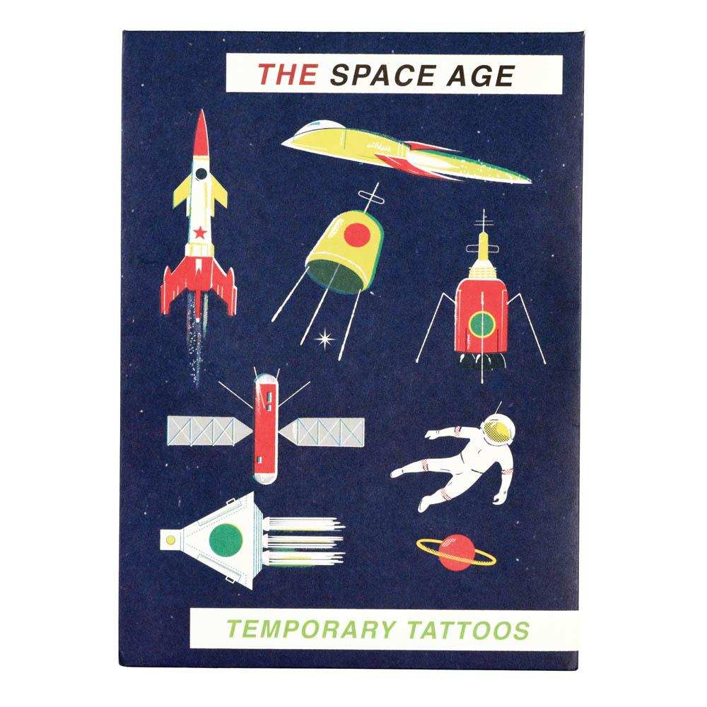 Space Age Temporary Tattoos Kids Party