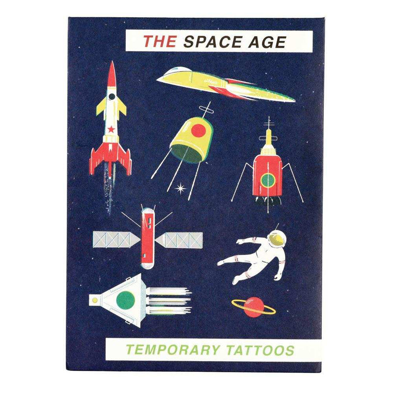 Space Age Temporary Tattoos Kids Party