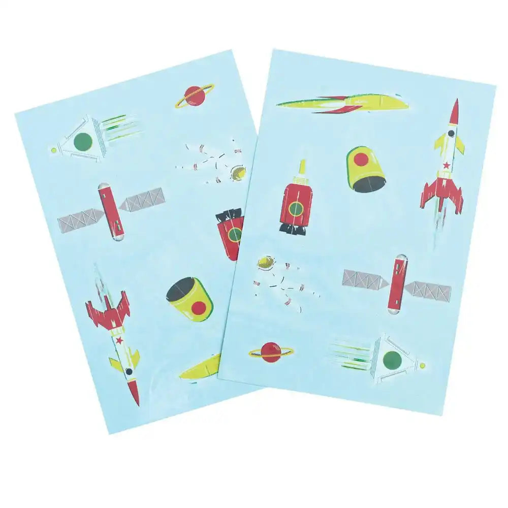 Space Age Temporary Tattoos Kids Party