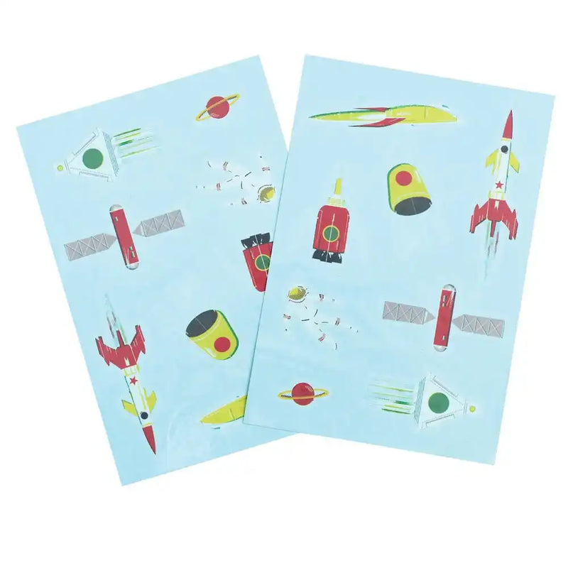 Space Age Temporary Tattoos Kids Party