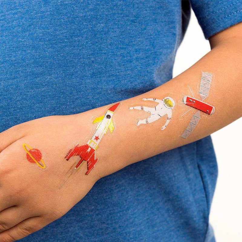 Space Age Temporary Tattoos Kids Party