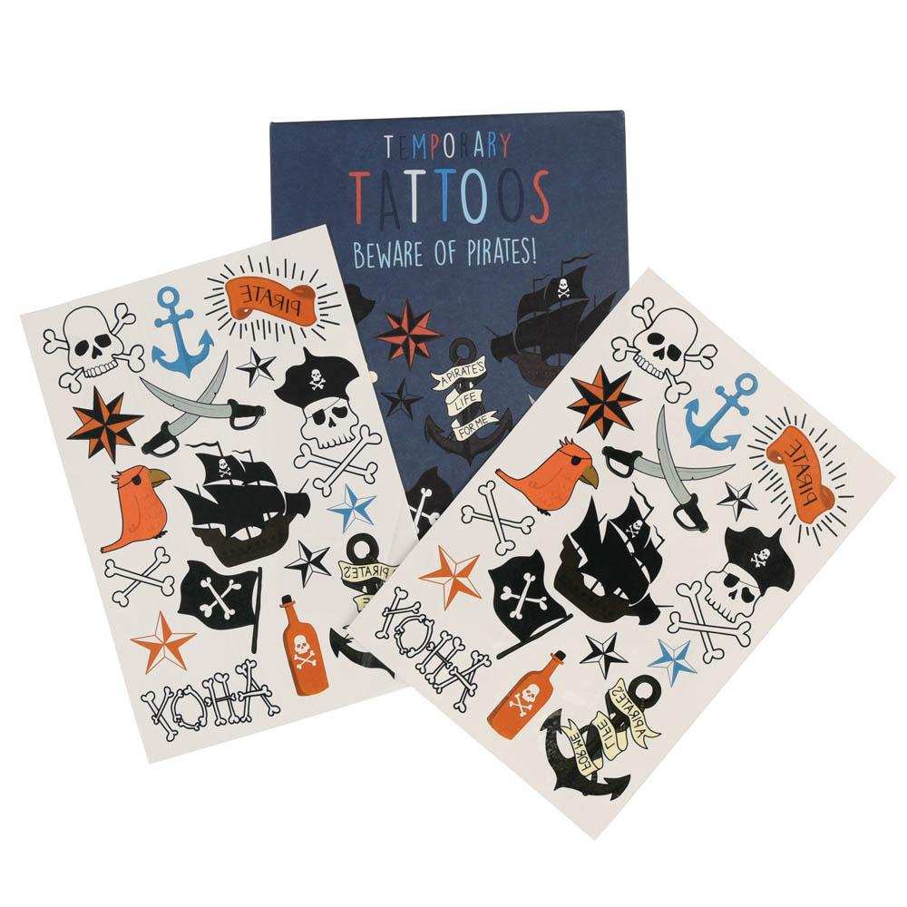 Beware of the Pirates Temporary Tattoos Kids Party