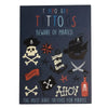 Beware of the Pirates Temporary Tattoos Kids Party