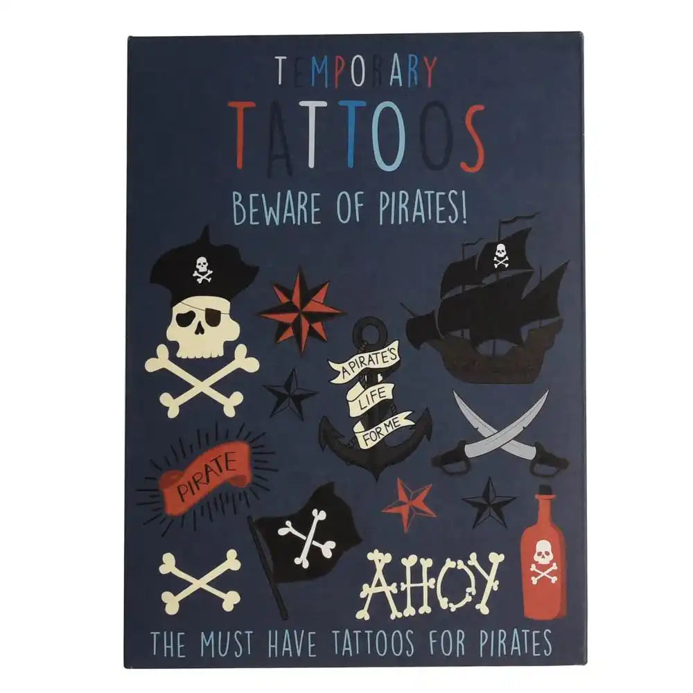 Beware of the Pirates Temporary Tattoos Kids Party