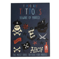 Beware of the Pirates Temporary Tattoos Kids Party
