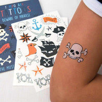 Beware of the Pirates Temporary Tattoos Kids Party