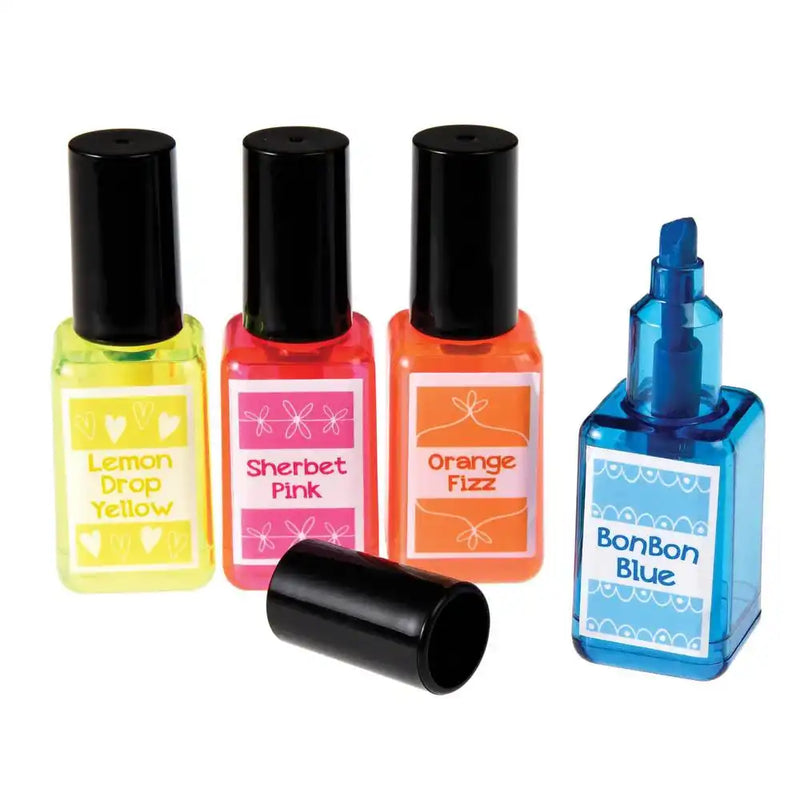 Spotty Nail Varnish Highlighters Kids Party