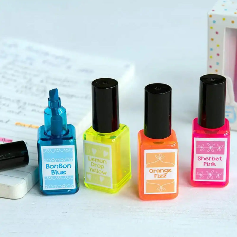 Spotty Nail Varnish Highlighters Kids Party