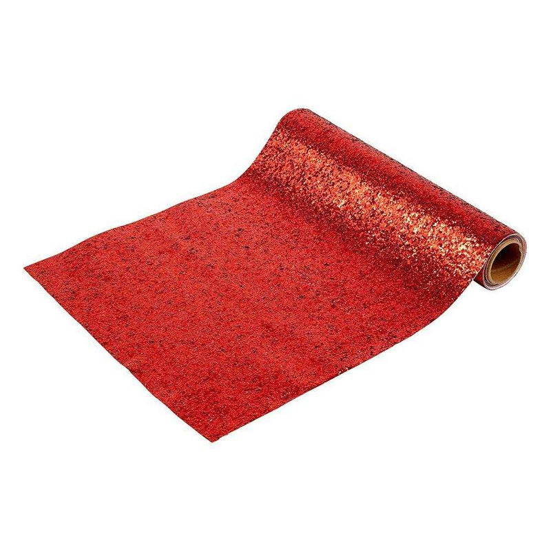 Red Glitter Table Runner (1.8m) Christmas
