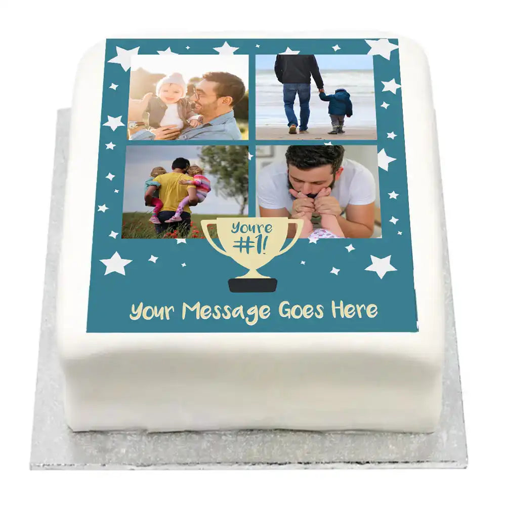 Personalised Multi Photo Cake - You're Number 1! Default Title Personalised Cake