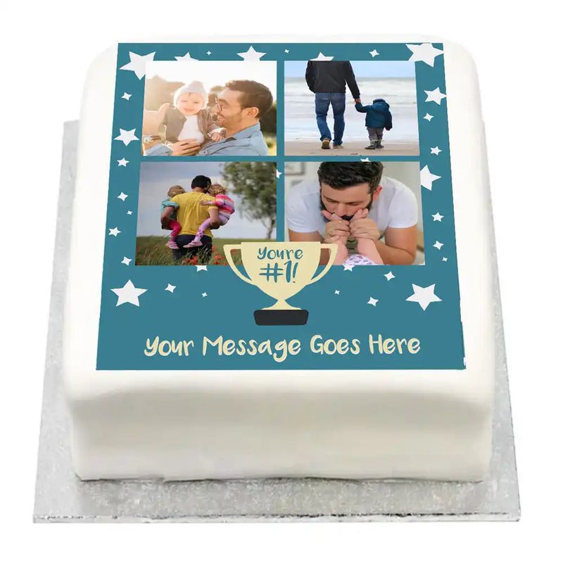 Personalised Multi Photo Cake - You're Number 1! Default Title Personalised Cake