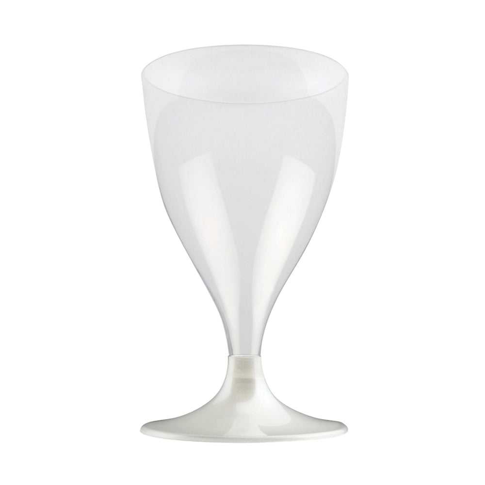 Reusable Plastic Wine Glass Pearl (x10) Party Pieces