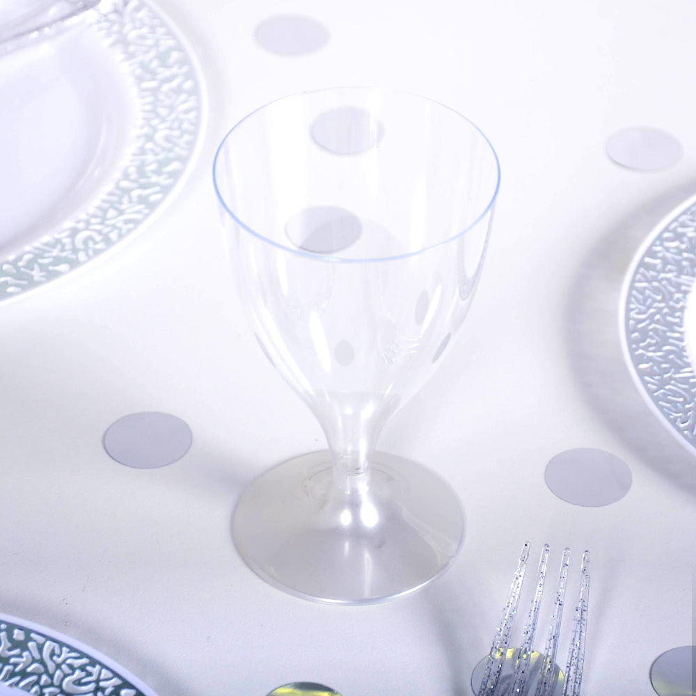 Reusable Plastic Wine Glass Pearl (x10) Party Pieces