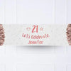 Rose Gold Any Age Personalised Party Banner No Personalised Banner