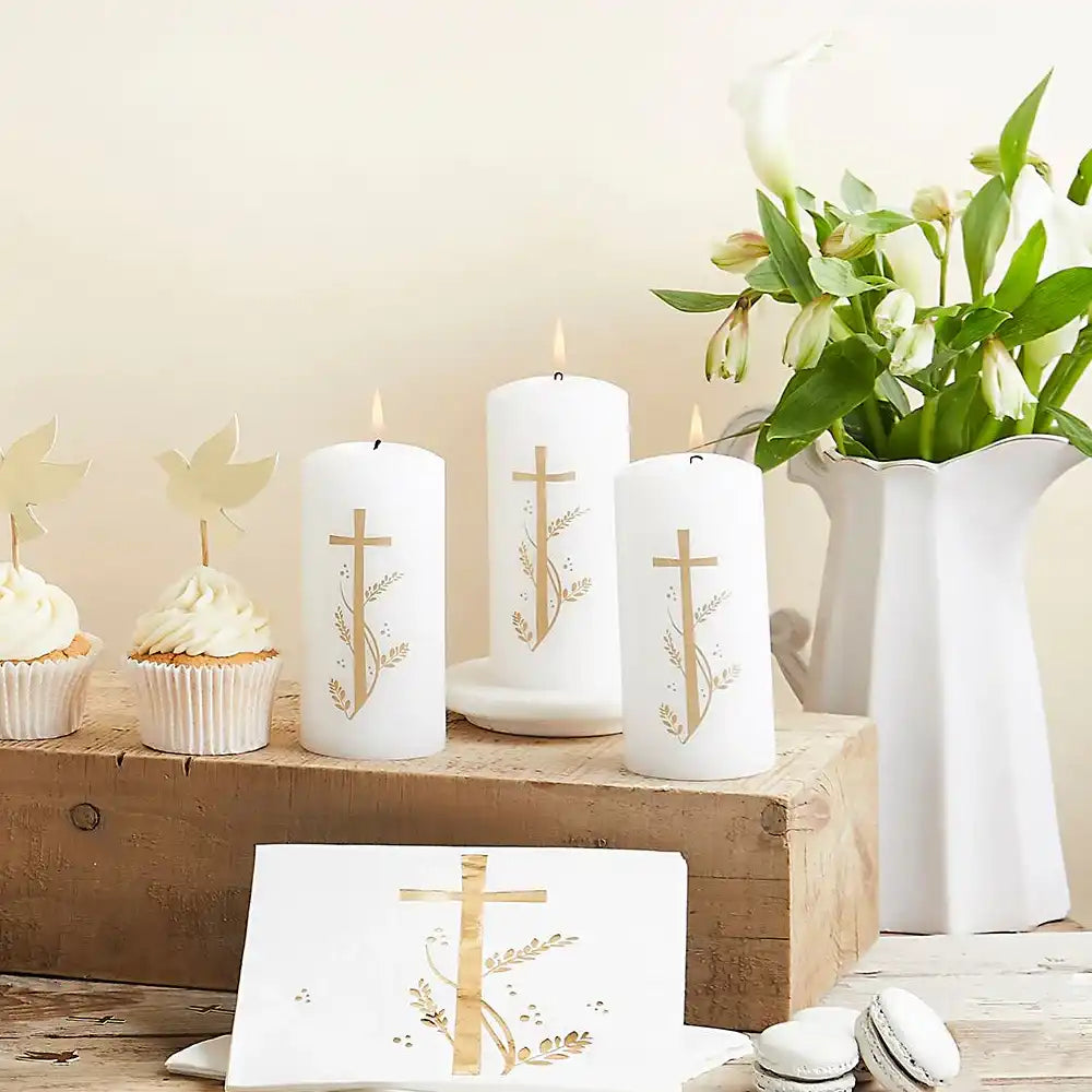 Communion Candle With Cross First Communion
