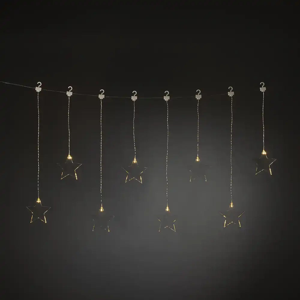 LED Star Curtain Set (x8) Christmas