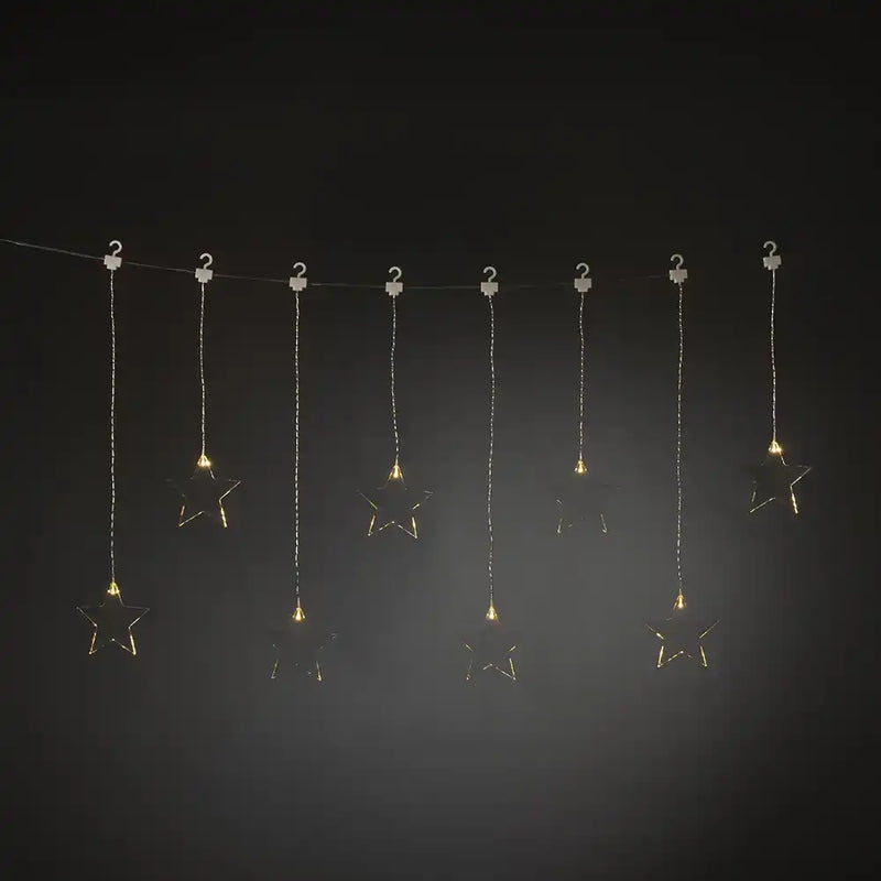 LED Star Curtain Set (x8) Christmas