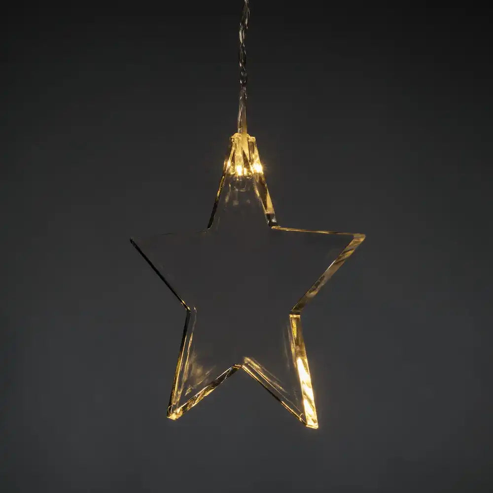 LED Star Curtain Set (x8) Christmas