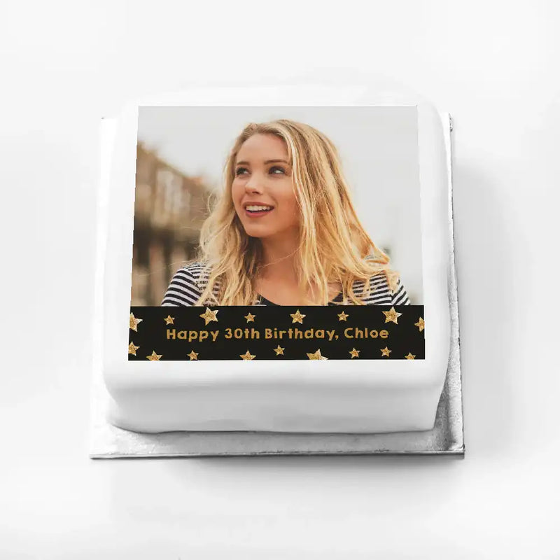 Personalised Gift Cake - Gold Glitter Personalised Cake