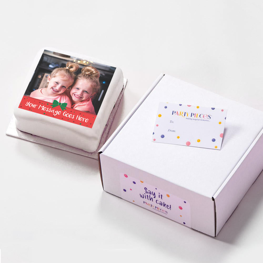 Personalised Gift Cake - Festive Christmas Personalised Gift Cake