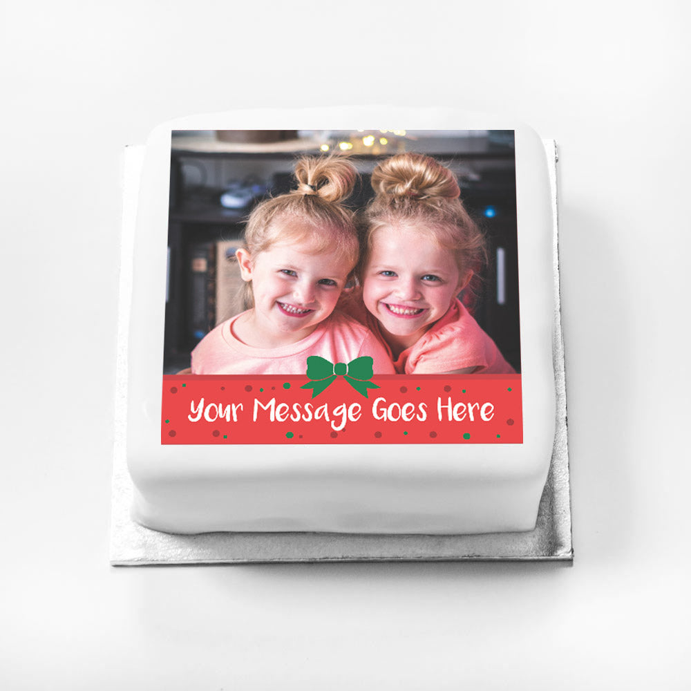 Personalised Gift Cake - Festive Christmas Yes Personalised Gift Cake