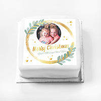 Personalised Gift Cake - Gold Sparkle Christmas Yes Personalised Gift Cake