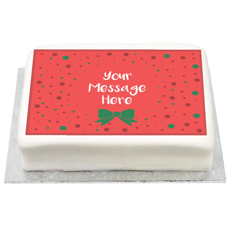 Personalised Photo Cake - Festive Christmas No Personalised Cake