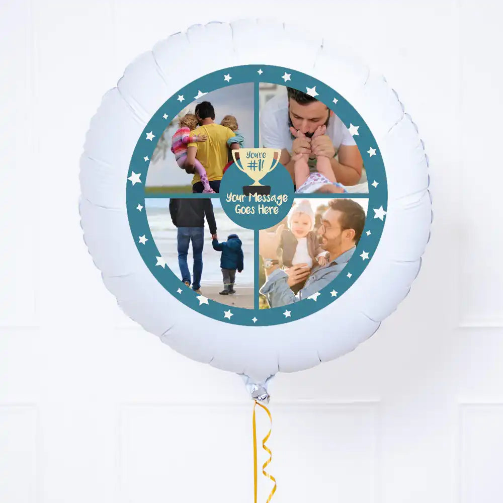Personalised Photo Balloon - You’re Number 1: Blue Personalised Balloons