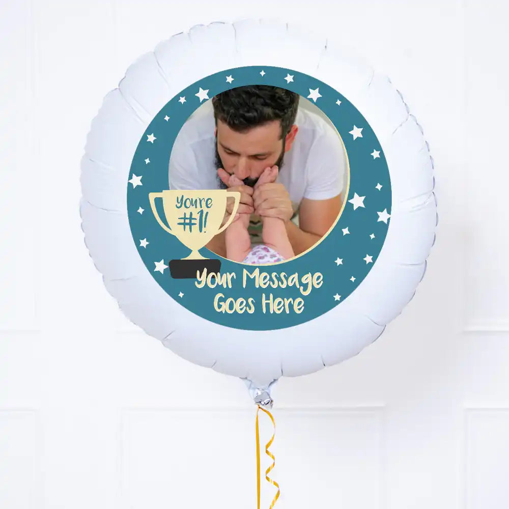 Personalised Photo Balloon - You’re Number 1: Blue Personalised Balloons