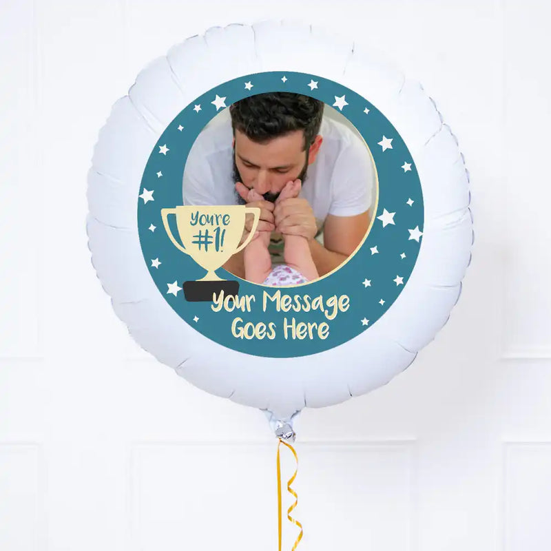 Personalised Photo Balloon - You’re Number 1: Blue Personalised Balloons