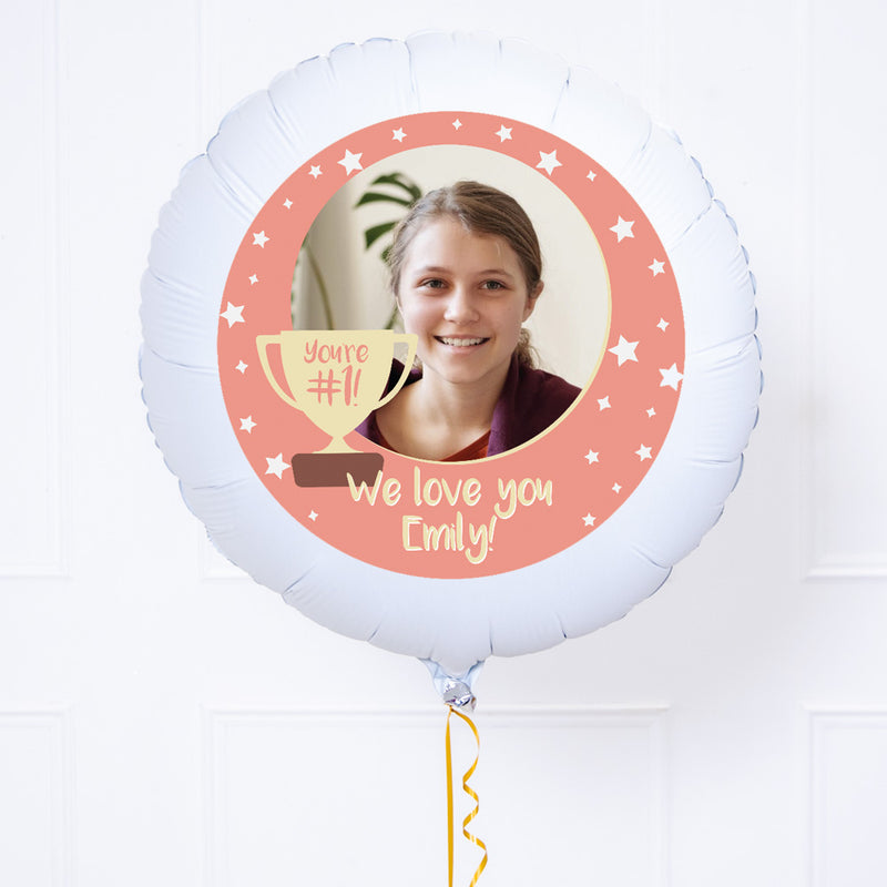 Personalised Photo Balloon - You’re Number 1: Pink