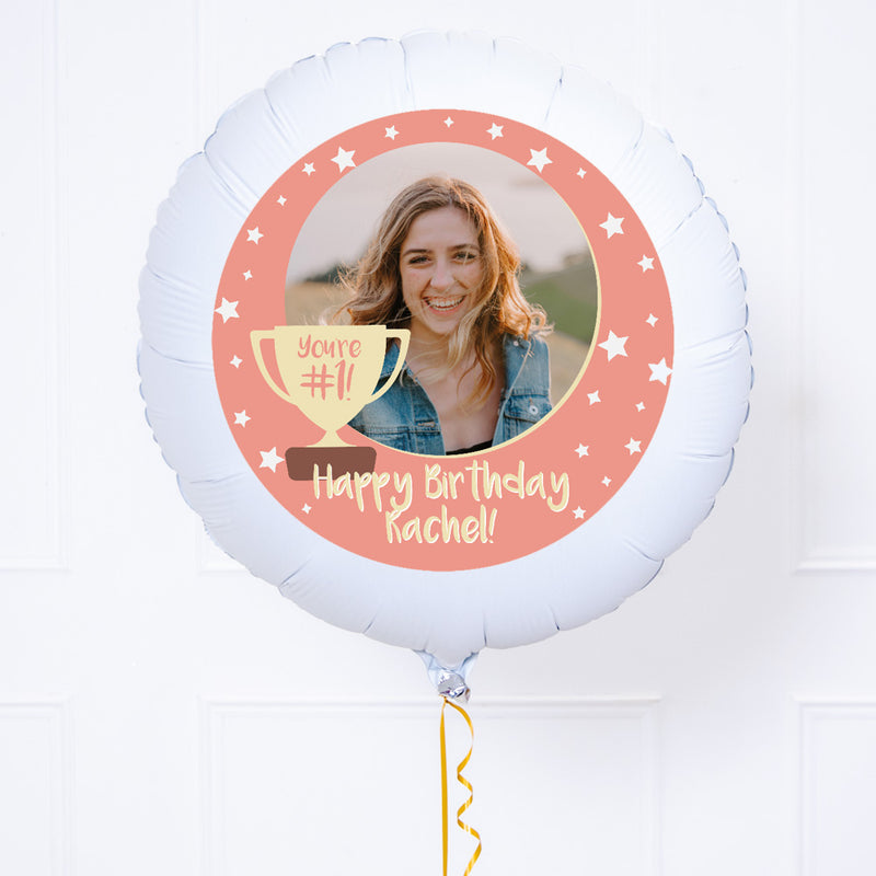 Personalised Photo Balloon - You’re Number 1: Pink