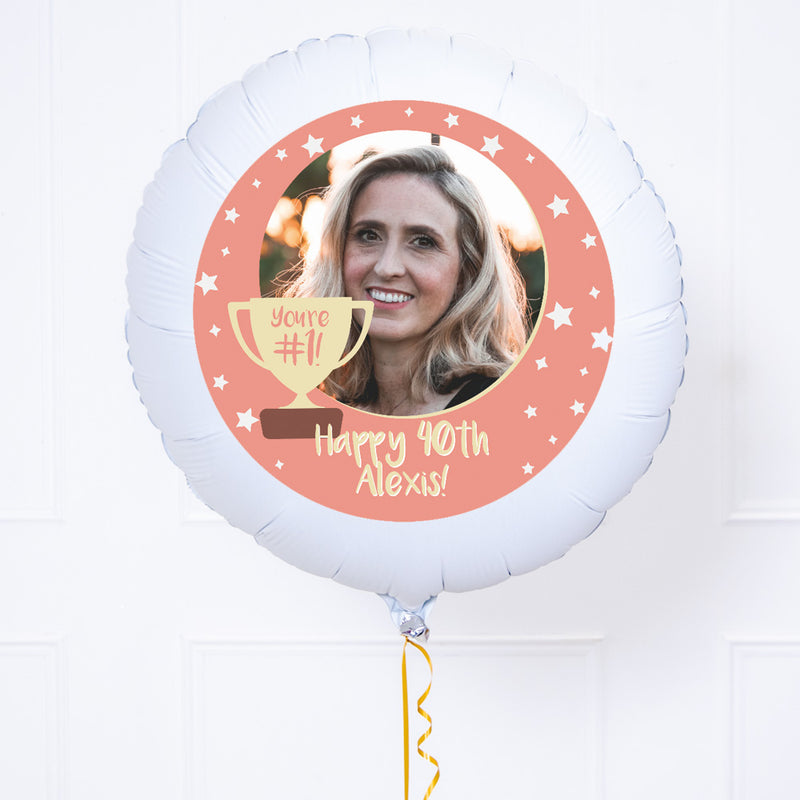 Personalised Photo Balloon - You’re Number 1: Pink