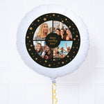 Personalised Photo Balloon – Black & Gold Stars