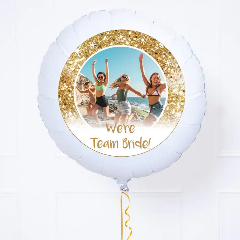 Personalised Photo Balloon – Gold Lustre Personalised Balloons