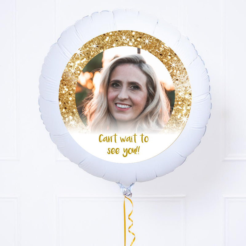 Personalised Photo Balloon – Gold Lustre