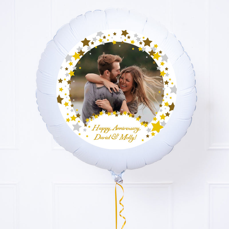 Personalised Photo Balloon – Metallic Confetti