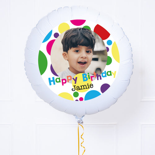 Personalised Photo Balloon - Bright Dots