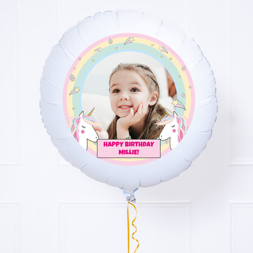 Personalised Photo Balloon – Magical Unicorn