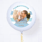 Personalised Photo Balloon – Blue Stripes