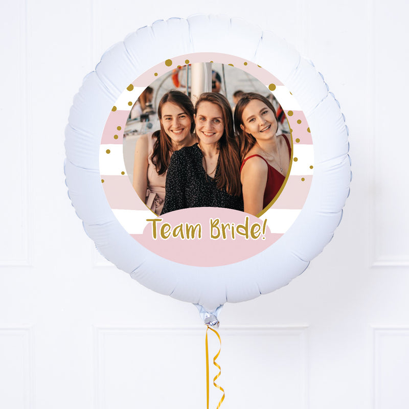 Personalised Photo Balloon – Pink Stripes