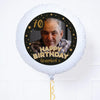 Personalised Photo Balloon - Any Age Birthday: Black & Gold Stars Personalised Balloons