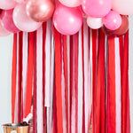 Red & Pink Backdrop Streamers