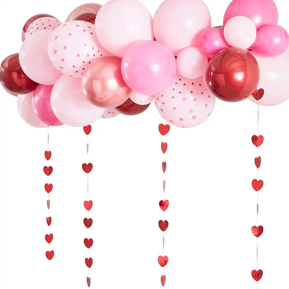 Balloon Arch Kit - Red, Rose Gold and Pink Valentine's Day