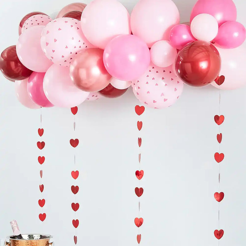 Balloon Arch Kit - Red, Rose Gold and Pink Valentine's Day