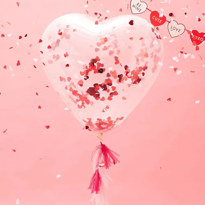 Giant Heart Confetti Balloon Kit Valentine's Day