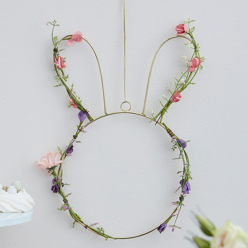Spring Foliage Wire Bunny Decoration
